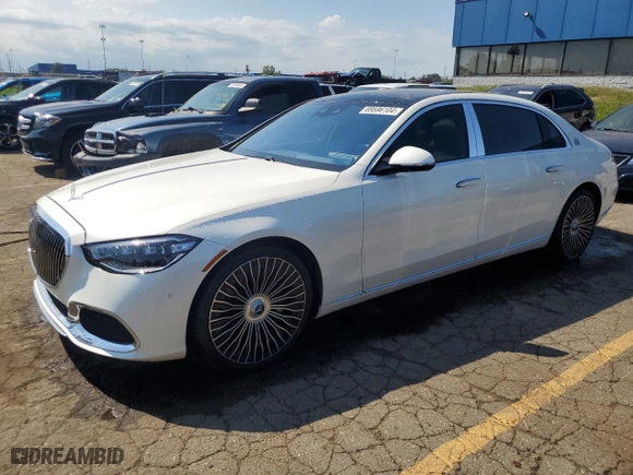 2022 Mercedes-Benz S-Class Maybach S 580 with VIN W1K6X7GB9NA166241, listed as a Copart auction lot 69596104 with 20,939 mi miles and Non Repairable. Bid and sale history available at carsss.com. Image 1.