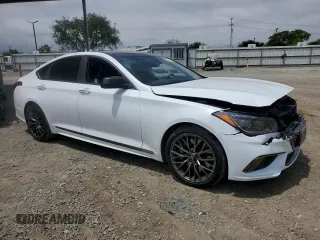2018 Genesis G80 Sport with VIN KMHGN4JB2JU237330, listed as a Copart auction lot 58870695 with 61,417 mi miles and Salvage title. Bid and sale history available at DreamBid. Image 4.