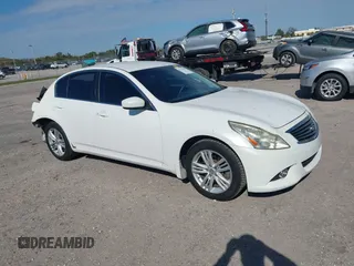 2012 Infiniti G25 Sedan Journey with VIN JN1DV6AP5CM811844, listed as a IAAI auction lot 41333826 with 184,773 mi miles. Bid and sale history available at carsss.com. Image 1.