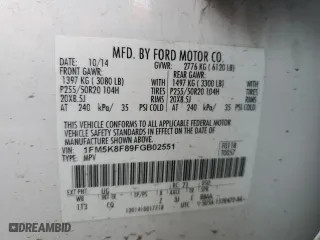 2015 Ford Explorer Limited with VIN 1FM5K8F89FGB02551, listed as a Copart auction lot 48363625 with 75,353 mi miles and Salvage Title. Bid and sale history available at carsss.com. Image 13.