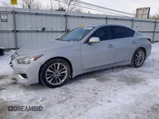 2019 Infiniti Q50 3.0t LUXE with VIN JN1EV7AP1KM512389, listed as a Copart auction lot 45946995 with 75,868 mi miles and Salvage Title. Bid and sale history available at carsss.com. Image 1.
