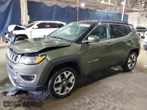 2018 Jeep Compass Limited with VIN 3C4NJDCB8JT418740, listed as a Copart auction lot 52422155 with 184,940 mi miles and Clean Title. Bid and sale history available at DreamBid. Image 1.