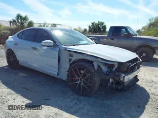 2019 Genesis G70 Dynamic with VIN KMTG34LE8KU031322, listed as a IAAI auction lot 41636994 with 55,325 mi miles and . Bid and sale history available at DreamBid. Image 1.