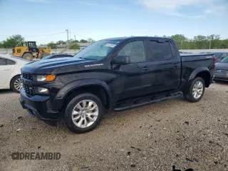 2019 Chevrolet Silverado 1500 Custom with VIN 3GCPYBEH1KG219324, listed as a Copart auction lot 54722405 with 29,420 mi miles and Salvage Title. Bid and sale history available at DreamBid. Image 1.