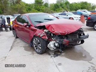 2015 Kia Optima SX Turbo with VIN 5XXGR4A62FG366404, listed as a IAAI auction lot 41928324 with 139,268 mi miles. Bid and sale history available at carsss.com. Image 1.
