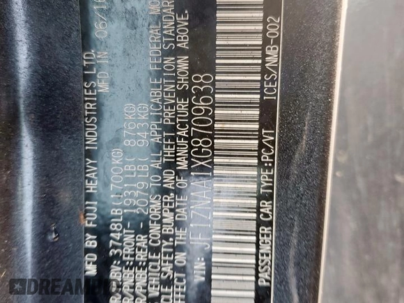 2016 Scion FR-S z VIN JF1ZNAA1XG8709638, wystawiony jako Copart lot #59103905 z przebiegiem 51 987 mil mil oraz Szkoda całkowita • Salvage title. Historia ofert i sprzedaży dostępna na DreamBid. Obrazek 12.