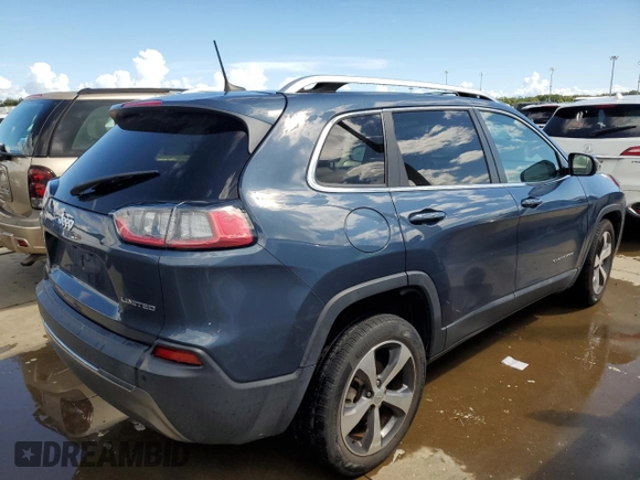 2019 Jeep Cherokee Limited with VIN 1C4PJLDB7KD434047, listed as a Copart auction lot 73723024 with Not provided miles and Non repairable. Bid and sale history available at DreamBid. Image 3.