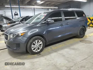 2016 Kia Sedona LX with VIN KNDMB5C1XG6119811, listed as a Copart auction lot 52456945 with 120,748 mi miles and Clean Title. Bid and sale history available at carsss.com. Image 1.