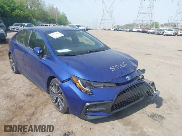 2020 Toyota Corolla SE with VIN JTDS4RCE0LJ017288, listed as a IAAI auction lot 42096008 with 23,129 mi miles and . Bid and sale history available at DreamBid. Image 17.