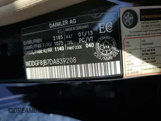 2013 Mercedes-Benz C 350 with VIN WDDGF8JB7DA839208, listed as a Copart auction lot 62514495 with 143,844 mi miles and Salvage title. Bid and sale history available at DreamBid. Image 13.