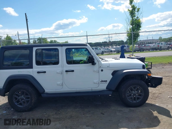 2024 Jeep Wrangler Sport S with VIN 1C4PJXDNXRW108968, listed as a IAAI auction lot 42326607 with 44,259 mi miles and . Bid and sale history available at DreamBid. Image 13.