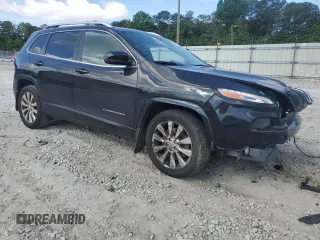 2016 Jeep Cherokee Overland with VIN 1C4PJLJB2GW302605, listed as a Copart auction lot 55143364 with 124,559 mi miles and Salvage title. Bid and sale history available at DreamBid. Image 4.