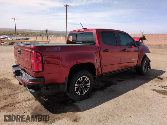 2021 Chevrolet Colorado 4WD Z71 with VIN 1GCGTDEN3M1294348, listed as a Copart auction lot 50336825 with 83,831 mi miles and Salvage title. Bid and sale history available at DreamBid. Image 3.