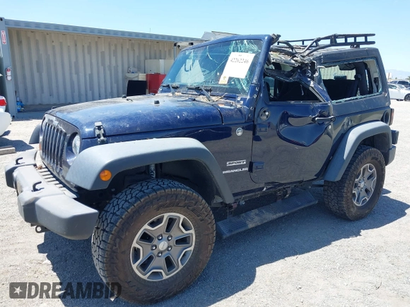 2013 Jeep Wrangler Sport with VIN 1C4AJWAG3DL627179, listed as a IAAI auction lot 42262246 with 33,536 mi miles and . Bid and sale history available at DreamBid. Image 17.