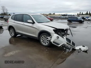 2013 BMW X3 xDrive28i with VIN 5UXWX9C51D0A10108, listed as a Copart auction lot 45719355 with 181,573 mi miles and Salvage Title. Bid and sale history available at carsss.com. Image 4.