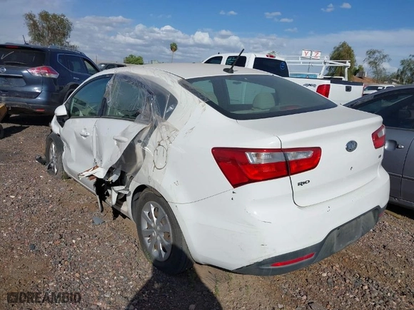 2012 Kia Rio LX with VIN KNADM4A30C6077391, listed as a IAAI auction lot 38907618 with 192,180 mi miles. Bid and sale history available at carsss.com. Image 3.