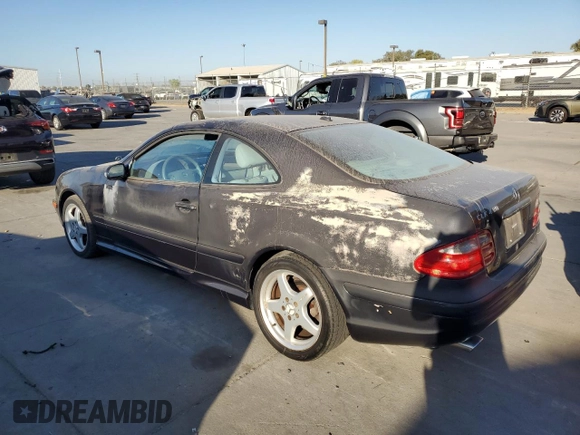 2002 Mercedes-Benz CLK 320/430 with VIN WDBLJ70G32T111304, listed as a Copart auction lot 73843804 with 141,980 mi miles and Salvage Title. Bid and sale history available at DreamBid. Image 2.