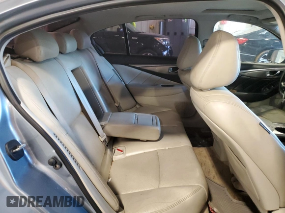 2014 Infiniti Q50 Hybrid Sport with VIN JN1AV7AP2EM690640, listed as a Copart auction lot 46405715 with 230,507 mi miles and Salvage Title. Bid and sale history available at carsss.com. Image 10.