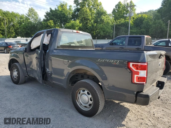 2018 Ford F-150 XL with VIN 1FTMF1EB6JFC99427, listed as a Copart auction lot 59762874 with 44,549 mi miles and Salvage Title. Bid and sale history available at carsss.com. Image 2.