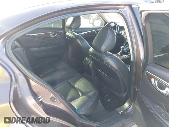 2014 Infiniti Q50 with VIN JN1BV7AP8EM683390, listed as a IAAI auction lot 40941679 with 154,408 mi miles. Bid and sale history available at carsss.com. Image 8.
