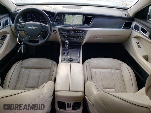 2017 Genesis G80 3.8L with VIN KMHGN4JE0HU191405, listed as a Copart auction lot 72058054 with 130,027 mi miles and Salvage Title. Bid and sale history available at carsss.com. Image 8.