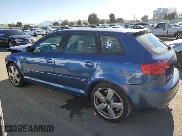 2008 Audi A3 S-Line with VIN WAUKD78P08A094763, listed as a Copart auction lot 42447185 with 118,902 mi miles and Salvage Title. Bid and sale history available at carsss.com. Image 2.