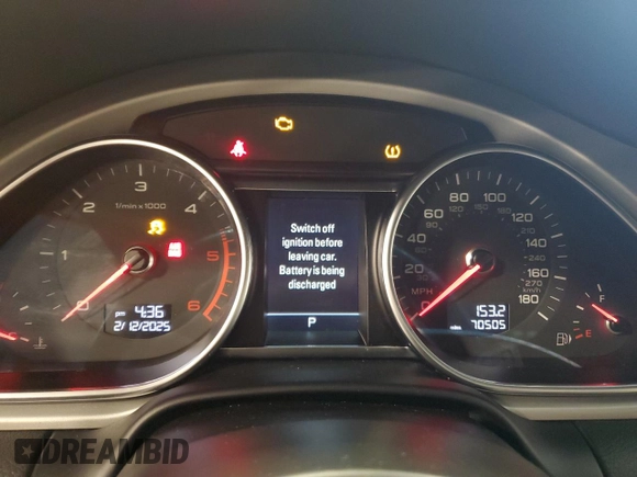 2015 Audi Q7 3.0L TDI Prestige with VIN WA1WMAFE6FD019980, listed as a Copart auction lot 44994065 with 70,505 mi miles and Clean Title. Bid and sale history available at carsss.com. Image 9.