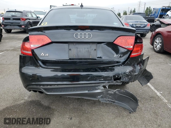 2012 Audi A4 2.0T Premium Plus with VIN WAUEFAFL5CN006361, listed as a Copart auction lot 86719484 with 0 mi miles and Salvage Title. Bid and sale history available at carsss.com. Image 6.