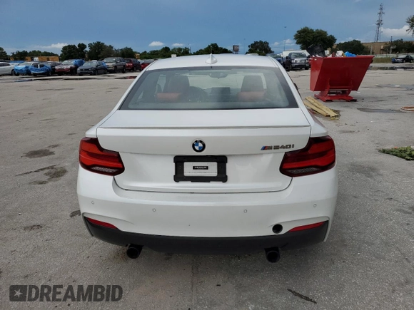 2020 BMW 2 Series M240i with VIN WBA2J5C0XL7E55318, listed as a Copart auction lot 59972304 with 37,423 mi miles and Non Repairable. Bid and sale history available at carsss.com. Image 6.