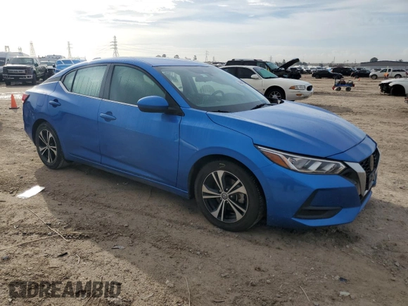 2021 Nissan Sentra SV with VIN 3N1AB8CV1MY224039, listed as a Copart auction lot 46801225 with 91,285 mi miles and Salvage Title. Bid and sale history available at DreamBid. Image 4.