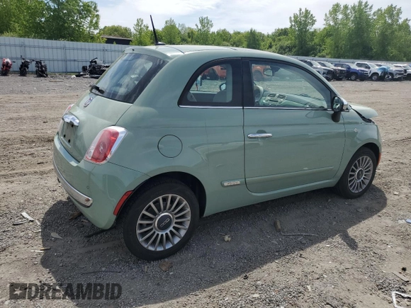 2012 FIAT 500 Lounge z VIN 3C3CFFCR8CT120214, wystawiony jako Copart lot #56963235 z przebiegiem 42 992 mil mil oraz Czysty tytuł • Clean title. Historia ofert i sprzedaży dostępna na DreamBid. Obrazek 3.