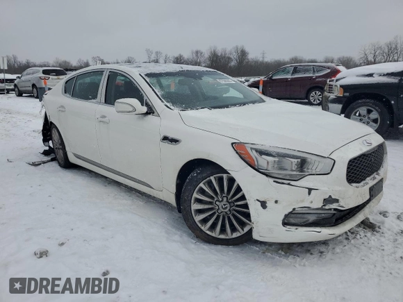 2015 Kia K900 Luxury with VIN KNALW4D41F6022043, listed as a Copart auction lot 87596305 with 80,853 mi miles and Salvage Title. Bid and sale history available at carsss.com. Image 4.