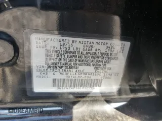 2016 Nissan Versa S z VIN 3N1CN7AP1GL850741, wystawiony jako Copart lot #54945295 z przebiegiem 117 217 mil mil oraz Szkoda całkowita • Salvage title. Historia ofert i sprzedaży dostępna na DreamBid. Obrazek 12.