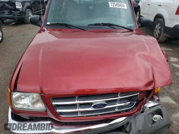 2003 Ford Ranger XLT Appearance with VIN 1FTYR44E83PB68616, listed as a Copart auction lot 72549404 with 179,192 mi miles and Salvage Title. Bid and sale history available at carsss.com. Image 11.