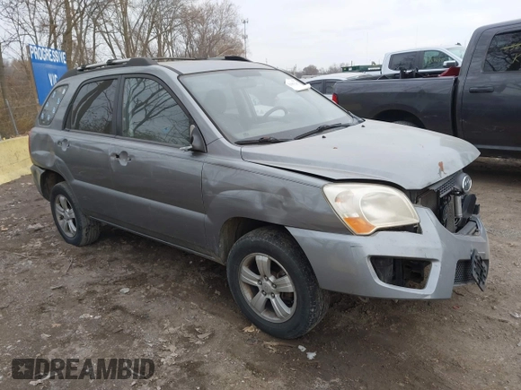 2009 Kia Sportage LX with VIN KNDJF724997570871, listed as a IAAI auction lot 41003267 with 231,654 mi miles and . Bid and sale history available at carsss.com. Image 1.