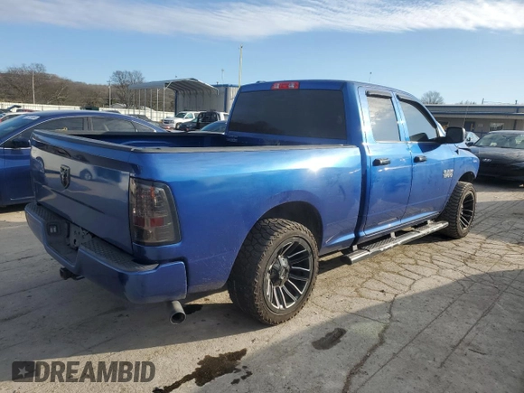2018 Ram 1500 Express with VIN 1C6RR6FG2JS132324, listed as a Copart auction lot 41397535 with 102,551 mi miles and Salvage title. Bid and sale history available at DreamBid. Image 3.
