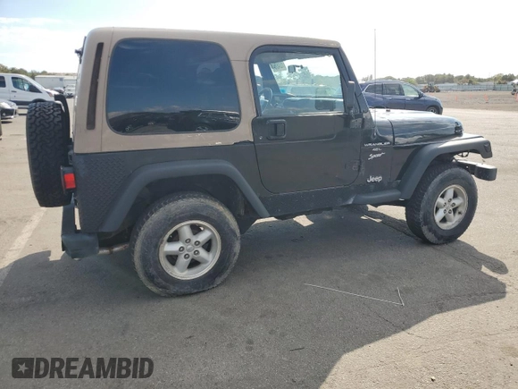 1999 Jeep Wrangler Sport z VIN 1J4FY19SXXP465037, wystawiony jako Copart lot #54772405 z przebiegiem 50 942 mil mil oraz Nie do naprawy • Non repairable. Historia ofert i sprzedaży dostępna na DreamBid. Obrazek 3.