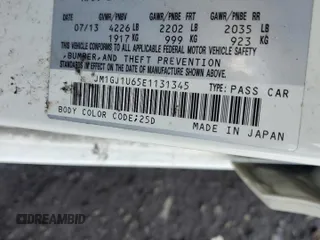 2014 Mazda 6 i Sport with VIN JM1GJ1U65E1131345, listed as a Copart auction lot 54411995 with 230,038 mi miles and Clean Title. Bid and sale history available at carsss.com. Image 12.