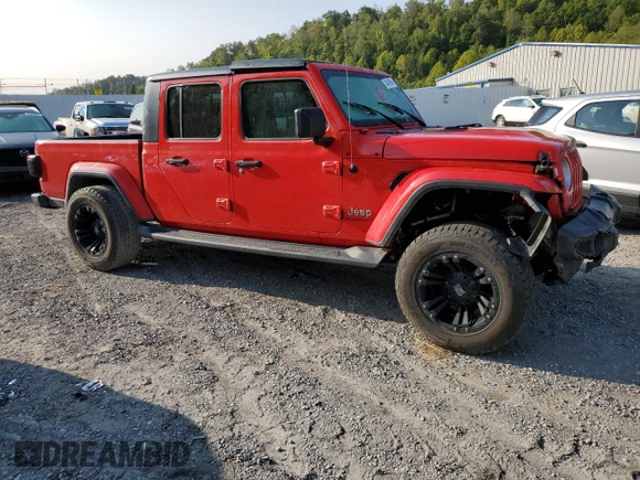 2022 Jeep Gladiator Overland with VIN 1C6HJTFG6NL103412, listed as a Copart auction lot 70449954 with Not provided miles and Salvage title. Bid and sale history available at DreamBid. Image 4.