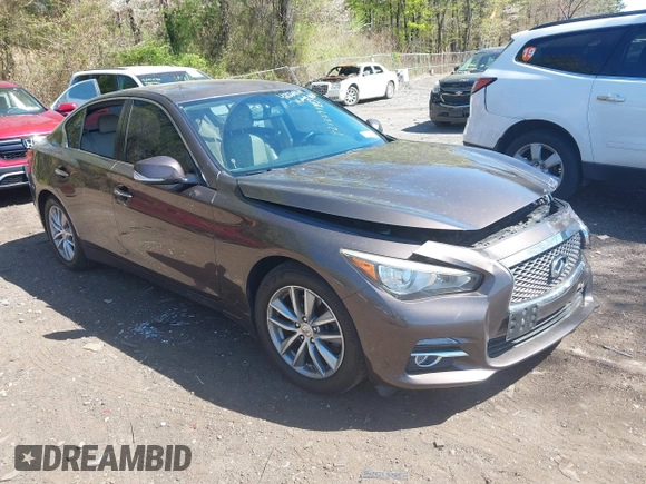 2014 Infiniti Q50 Premium with VIN JN1BV7ARXEM684719, listed as a IAAI auction lot 42122949 with 126,656 mi miles and . Bid and sale history available at DreamBid. Image 1.