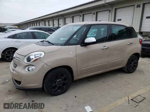 2014 FIAT 500L Lounge with VIN ZFBCFACH1EZ018158, listed as a Copart auction lot 44013195 with 113,260 mi miles and Clean Title. Bid and sale history available at DreamBid. Image 1.