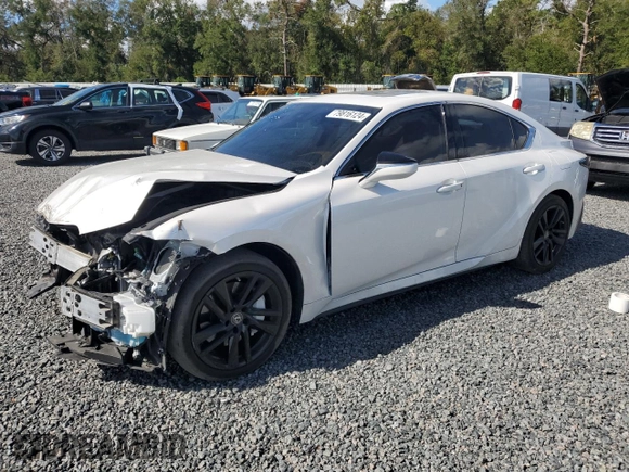 2021 Lexus IS with VIN JTHC81F25M5044796, listed as a Copart auction lot 79816124 with 28,457 mi miles and Salvage Title. Bid and sale history available at carsss.com. Image 1.