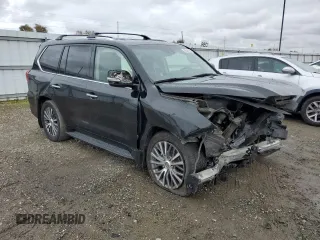 2020 Lexus LX with VIN JTJDY7AX1L4313535, listed as a Copart auction lot 82648794 with 175,413 mi miles and Salvage Title. Bid and sale history available at carsss.com. Image 4.
