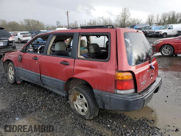 1999 Subaru Forester L with VIN JF1SF6351XG730184, listed as a Copart auction lot 46550325 with 0 mi miles and Salvage Title. Bid and sale history available at carsss.com. Image 2.