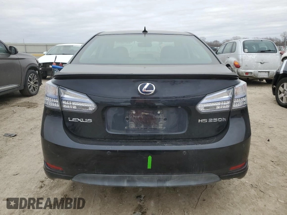 2010 Lexus HS 250h with VIN JTHBB1BA1A2004190, listed as a Copart auction lot 44452135 with 144,702 mi miles and Salvage Title. Bid and sale history available at DreamBid. Image 6.