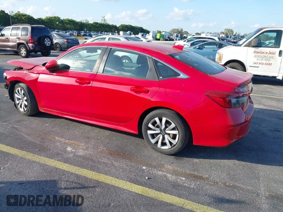 2022 Honda Civic Sedan LX with VIN 2HGFE2F23NH526160, listed as a IAAI auction lot 41531889 with 19,641 mi miles. Bid and sale history available at carsss.com. Image 3.