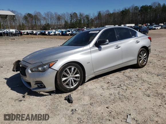2016 Infiniti Q50 Premium with VIN JN1EV7AR0GM343412, listed as a Copart auction lot 48701635 with 133,669 mi miles and Salvage Title. Bid and sale history available at DreamBid. Image 1.