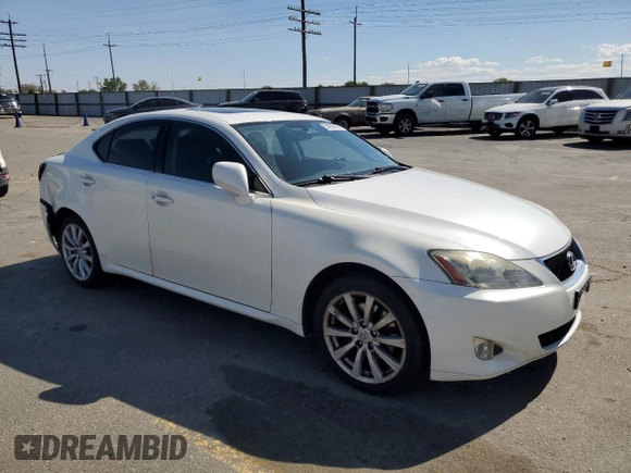 2006 Lexus IS 250 with VIN JTHCK262365001777, listed as a Copart auction lot 54920705 with 177,803 mi miles and Salvage title. Bid and sale history available at DreamBid. Image 4.