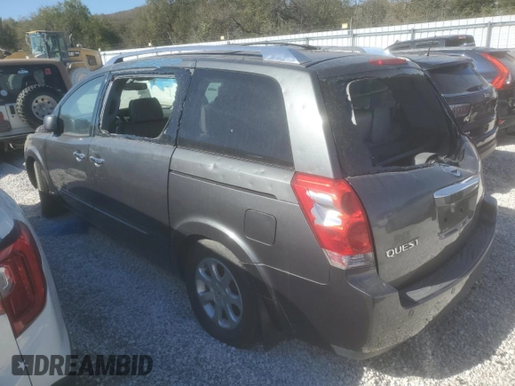 2008 Nissan Quest with VIN 5N1BV28U88N104890, listed as a Copart auction lot 74209344 with 250,748 mi miles and Salvage Title. Bid and sale history available at carsss.com. Image 2.