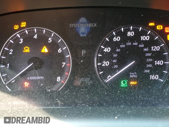 2010 Lexus LS 460 with VIN JTHCL5EF2A5005802, listed as a Copart auction lot 55045745 with 146,507 mi miles and Salvage title. Bid and sale history available at DreamBid. Image 9.